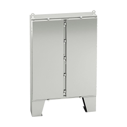 B-Line 747224-4XSFD 2-Door Ground Mount Enclosure, 72 in W x 24 in D x 74 in H, NEMA 4X/IP66 NEMA Rating, 304 Stainless Steel
