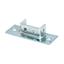 B-Line B281AFLHDG Rectangular Post Base, Flush to Side Channel Position, For Use With B22A Channels
