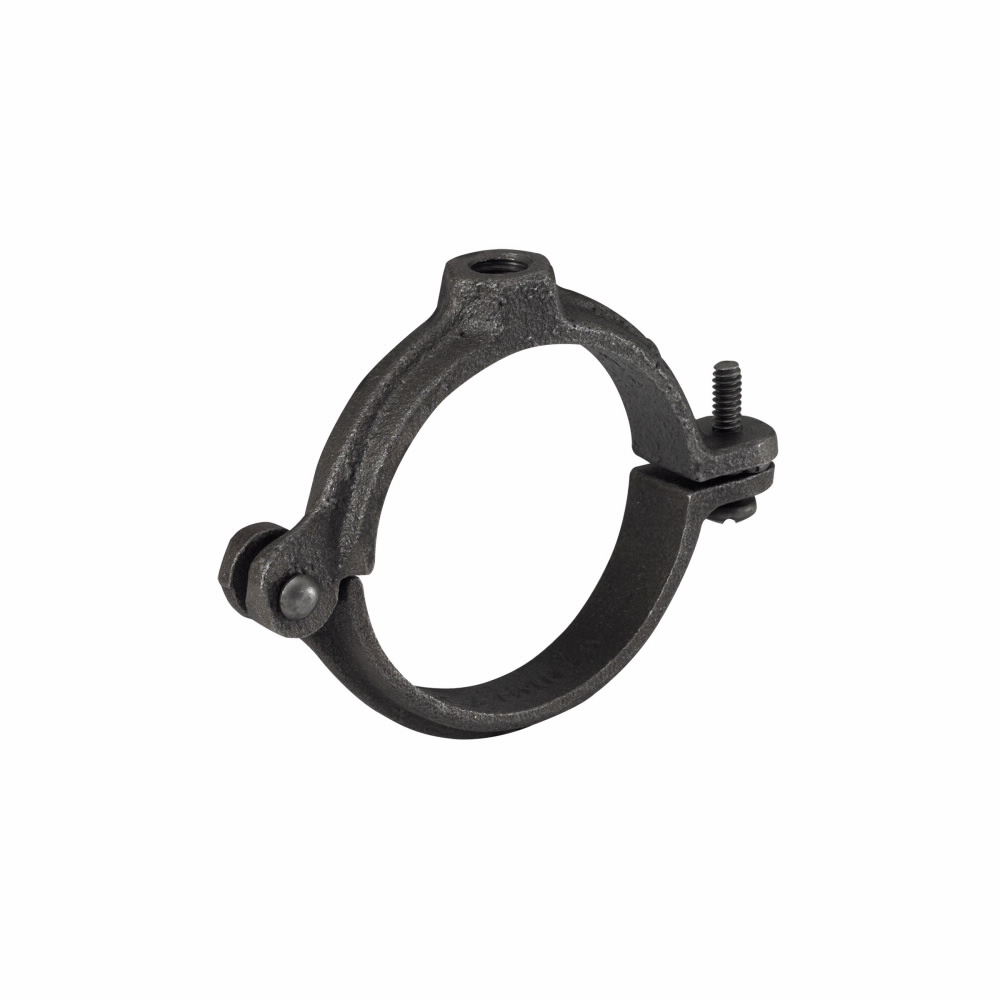 B-Line B3198H-3/4ZN Hinged Extension Split Pipe Clamp, 3/4 in Pipe/Tube, 3/8-16 Rod, 180 lb Load, Malleable Iron, Zinc Plated