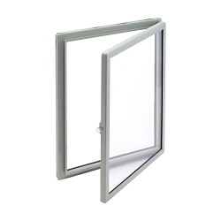 B-Line HWK1612 Framed Hinged Window and Door Kit, 10.12 in W x 14.12 in H, 11.87 in W x 15.87 in H Cut Out, 12.5 in W X 16.5 in H, For Use With B-Line Series Enclosure, Polycarbonate, Gray, Polyester Powder Coated