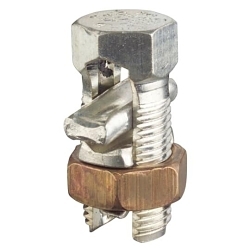 Blackburn 8HPS Type HPS Split Bolt Connector With Spacer, 12 to 8 AWG ACSR/Solid/Stranded Aluminum/Copper Conductor, 3/8 x 29/32 in Bolt, Copper Alloy
