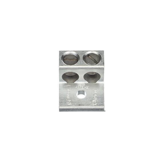Blackburn ADR21-21 Type ADR-ALCUL Dual Rated Mechanical Connector, 14 to 2/0 AWG Aluminum/Stranded Copper Conductor, 1/4 in Stud, 1 Bolt Holes, Aluminum