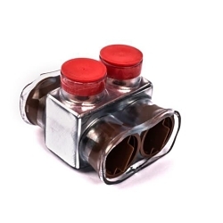 Blackburn CSB 750-2 S Homac® CSB-750-2-S 1-Way 2-Outlet Dual Rated Encapsulated Multi-Tap Cable Block, Stranded Aluminum/Copper Conductor, 1/0 AWG to 750 kcmil Run/Main, Aluminum