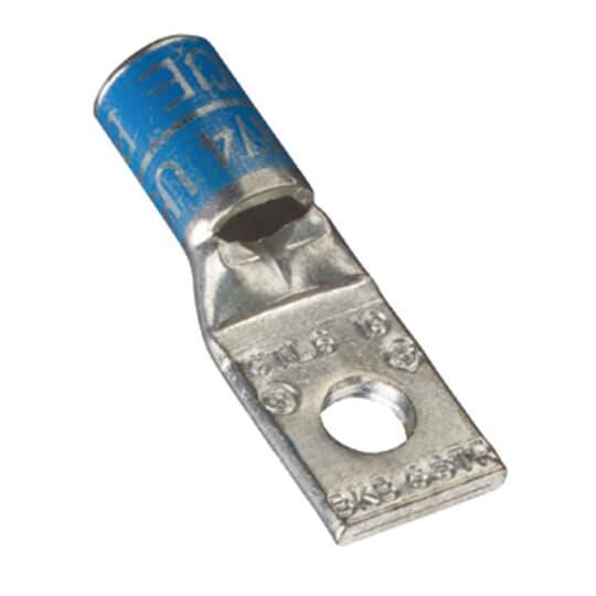 Blackburn CTL6-14 Color-Keyed® CTL6-14 1-Hole Compression Lug, 6 AWG Flexible/Stranded Copper Conductor, 1/4 in Stud, Copper