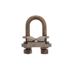 Blackburn GUV5821 E-Z Ground® GUV5821 Type GUV Non-Insulated U-Bolt Grounding Clamp, 5/8 to 3/4 in Rod, 4 to 2/0 AWG Conductor, Copper