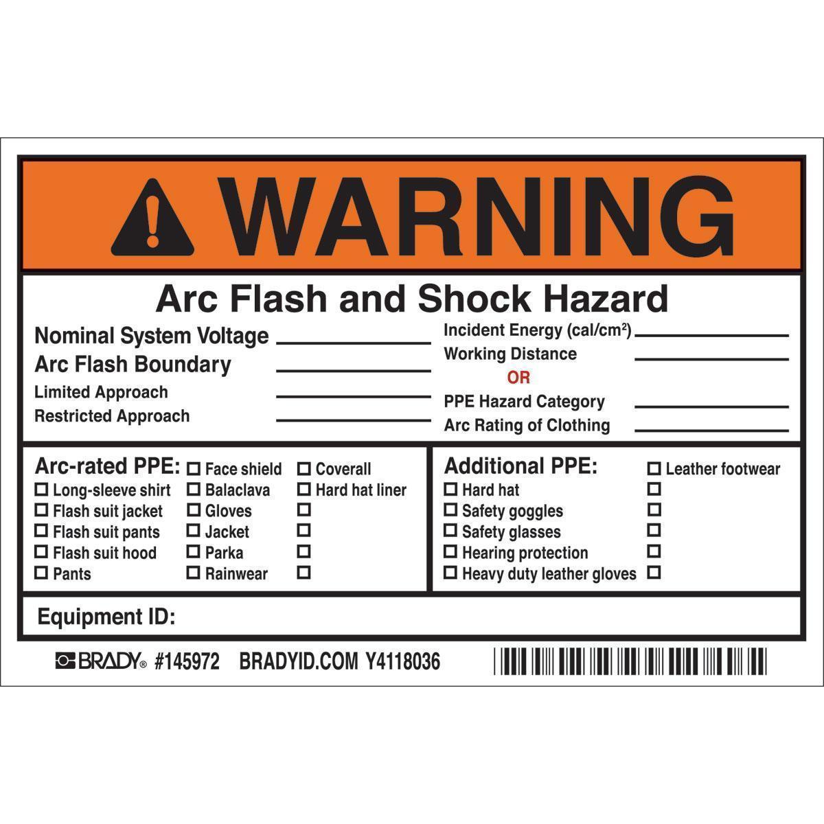 Brady 145972 - Safety & Facility Labels