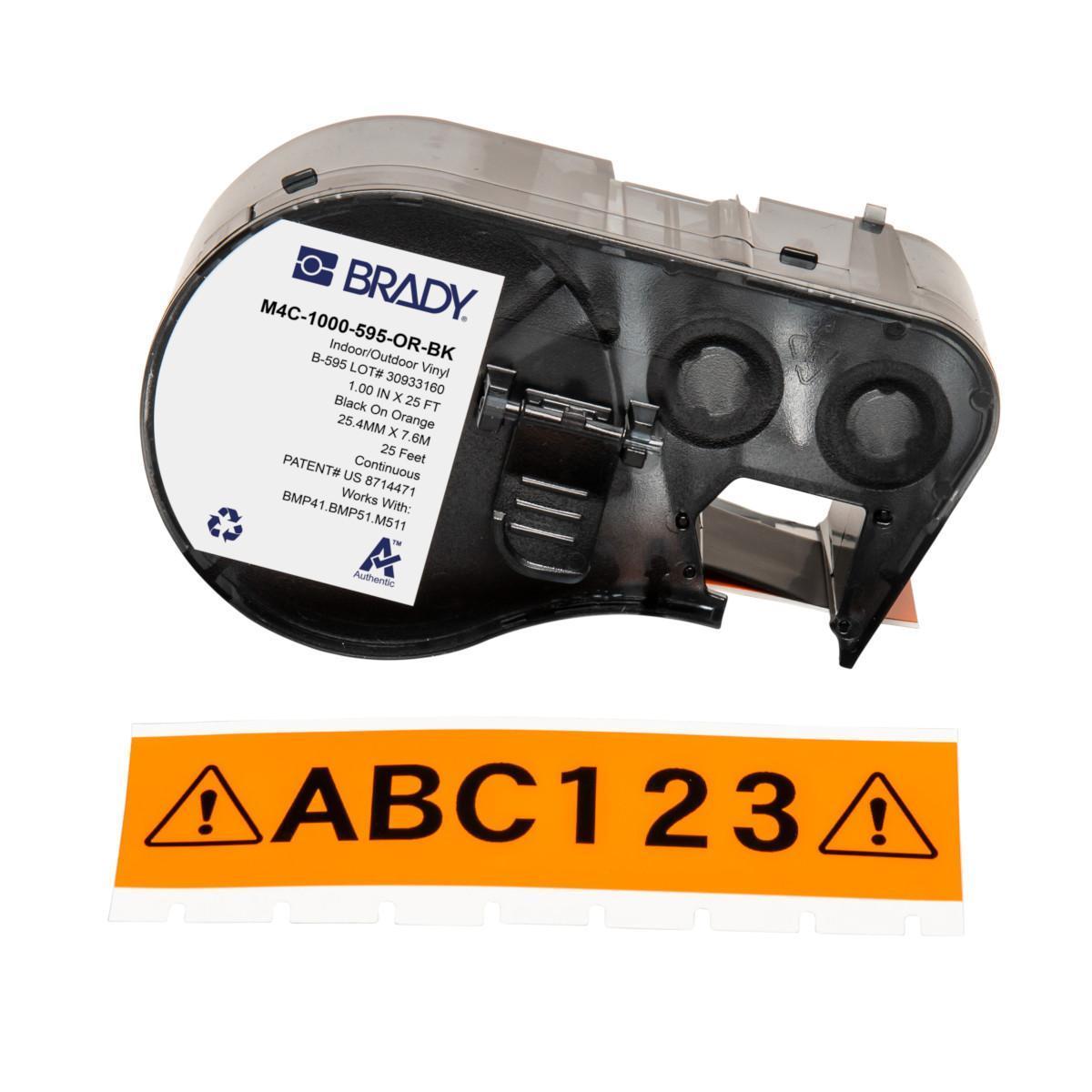 Brady M4C-1000-595-OR-BK - Maintenance Products