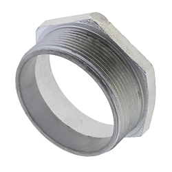 Bridgeport 1110-I Conduit Nipple With Insulated Throat, 3-1/2 in, For Use With Rigid/IMC Conduit, Malleable Iron, Electro-Plated Zinc