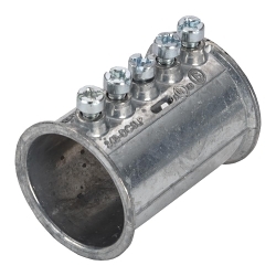 Bridgeport 243-DCSLP Mighty-Align® 243-DCSLP Slip Coupling, 1-1/4 in, For Use With 1-1/4 in EMT Conduit, Die Cast Zinc, Ball Burnished Mirror Smooth