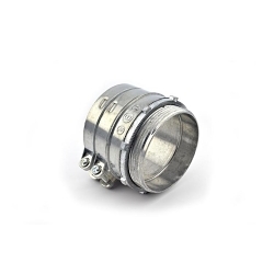Bridgeport 419-DC2 Squeeze Conduit Connector, 3-1/2 in Trade, For Use With Flexible Metal Conduit and Armored Cable, Die Cast Zinc, Ball Burnished/Mirror Smooth