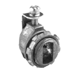 Bridgeport 561-DC2 Conduit Connector With Tri-Drive Screw, 3/4 in Trade, 0.61 to 0.87 in Cable Openings, For Use With 10/4 to 8/3 AWG AC/MC/HCF Cable, Die Cast Zinc, Ball Burnished/Mirror Smooth