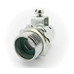 Bridgeport 570-S U-Shaped Strap Connector, 3/8 in Trade, 1 Conductor, 0.44 to 0.66 in Cable Openings, Steel, Zinc Plated