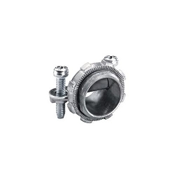 Bridgeport 650-DC2 Conduit Connector, 3/8 in Trade, For Use With Non-Metallic Cable, Die Cast Zinc, Ball Burnished/Mirror Smooth