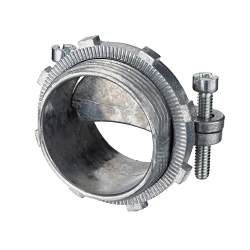 Bridgeport 665-DC2 Conduit Connector, 1-1/2 in Trade, 1.187 to 1.49 in Cable Openings, For Use With Non-Metallic/Round Cable, Die Cast Zinc, Ball Burnished/Mirror Smooth