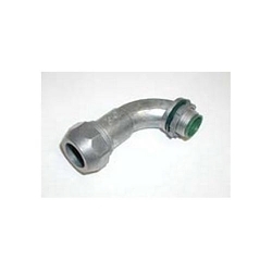 Bridgeport 895-DCI2 Mighty-Seal® 895-DCI2 Concrete Tight Cable Connector, 1/2 in Trade, 1 Conductors, 0.5 to 0.61 in Cable Openings, Die-Cast Zinc, Ball Burnished/Mirror Smooth