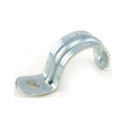 Bridgeport 904-S 1-Hole Pipe Strap, 1-1/4 in, For Use With IMC/Rigid Conduit, Steel, Electro-Plated Zinc