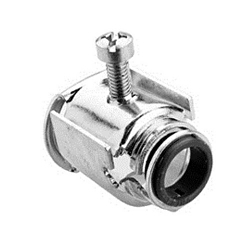 Bridgeport AMC-5075 E-Z LockTM AMC-5075 EZ Lock Connector, 1/2 in Trade, 0.62 to 0.803 in Cable Openings, Steel, Electro-Plated Zinc