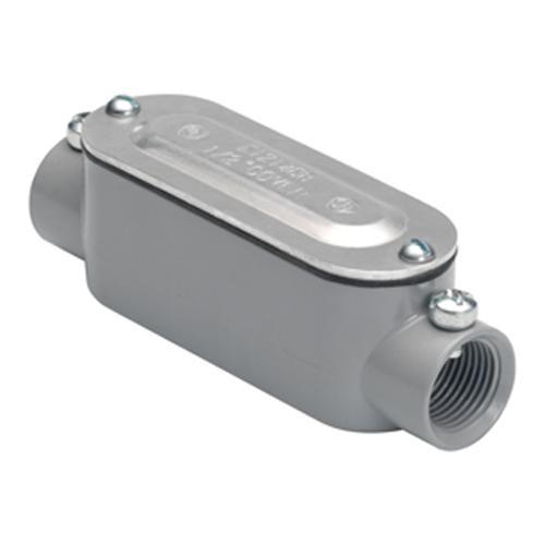 Bridgeport LB-42CGC 5 Series Type LB Combination Raintight Conduit Body With Cover and Gasket, 3/4 in Hub, 85, 7.2 cu-in, Aluminum