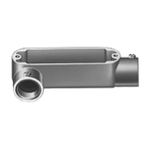 Bridgeport LR-36 5 Series Type LR Set Screw Conduit Body, 2 in Hub, 85 Form, 70.7 cu-in Capacity, Aluminum, Enamel Painted