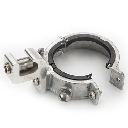 Bridgeport SGBTL38740 MIGHTY-RITE® SGBTL38740 Grounding Insulated Threadless Split Bushing With Stainless Steel Hardware, UV Stabilized Insulators, 2-1/2 in Trade, 6 AWG Wire Min, 250 kcmil Wire Max, 2.27 in Dia, Die Cast Zinc