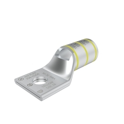 Burndy YAV29LTC38FX HYLUGTM YAV29LTC38FX YAV-L-FX 1-Hole Compression Lug With Inspection Window, 4/0 AWG Flexible/Stranded Copper Conductor, Die Code: 16, 3/8 in Stud, Copper