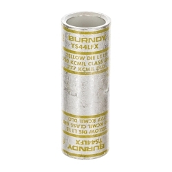 Burndy YS44LFX Compression Splice, 750 kcmil Conductor Flex Conductor, Die Code: L115, 4.28 in L, Copper