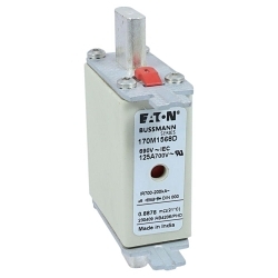 Bussmann 170M1568D Square Body Type T High Speed Fuse, 125 A, 690 V, 200 kA Interrupt, Class: aR, Square Body