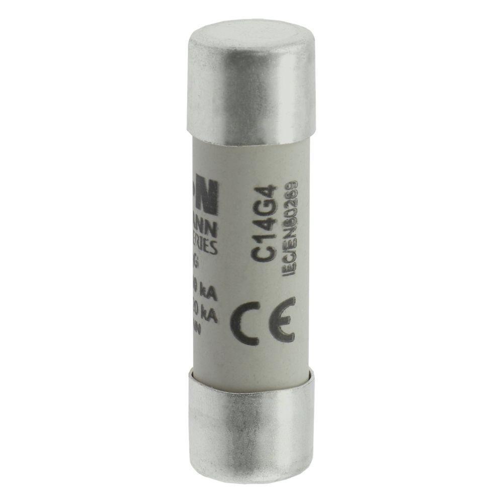 Bussmann C14G4 Cylindrical Low Voltage Time Delay Fuse, 4 A, 690 V AC, 50 A Interrupt, Class: GL/GG/C, Cylindrical Body