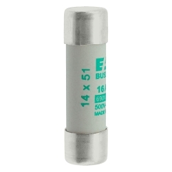 Bussmann C14M16 Cylindrical Low Voltage Fuse, 16 A, 690 V, 80 kA Interrupt, Class: aM, Cylindrical Body