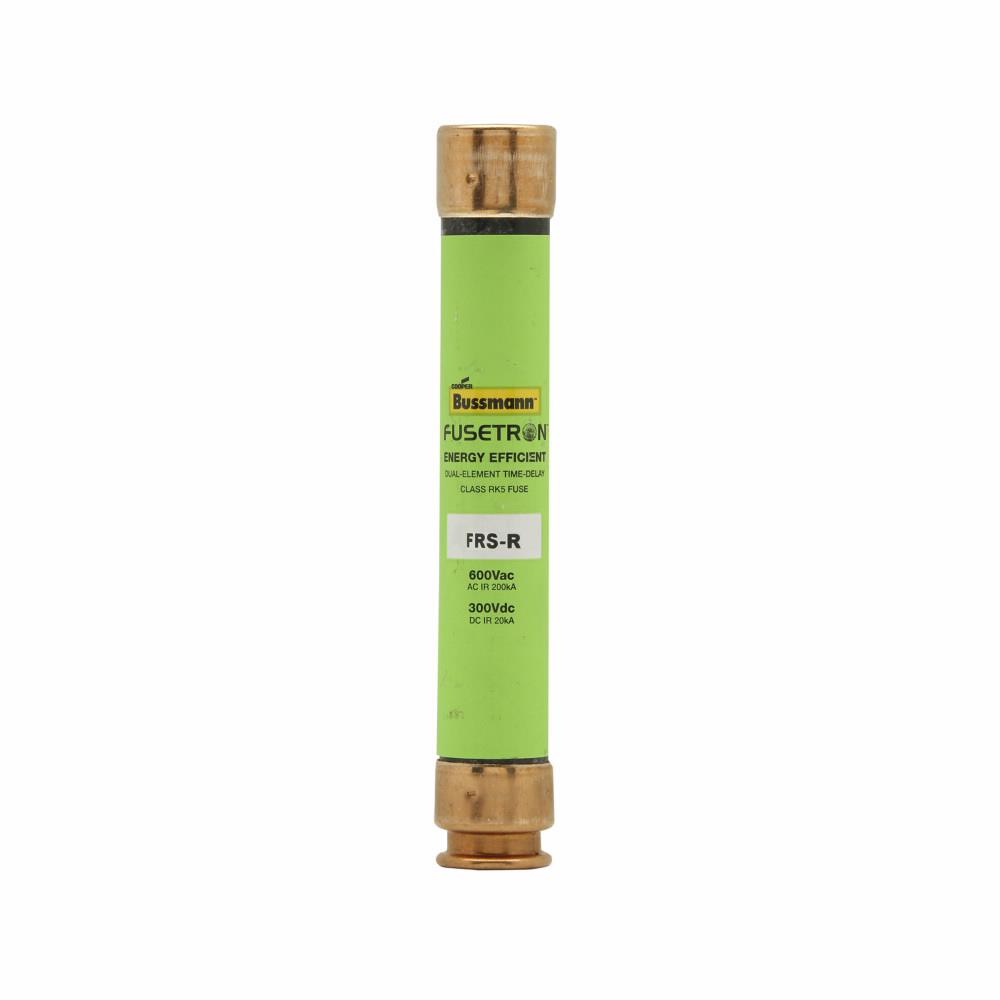 Bussmann FRS-R-15/100 FusetronTM FRS-R-15/100 Current Limiting Time Delay Renewable Fuse, 0.15 A, 600 V AC/300 V DC, 200/20 kAIC Interrupt, RK5 Class, Cylindrical Body