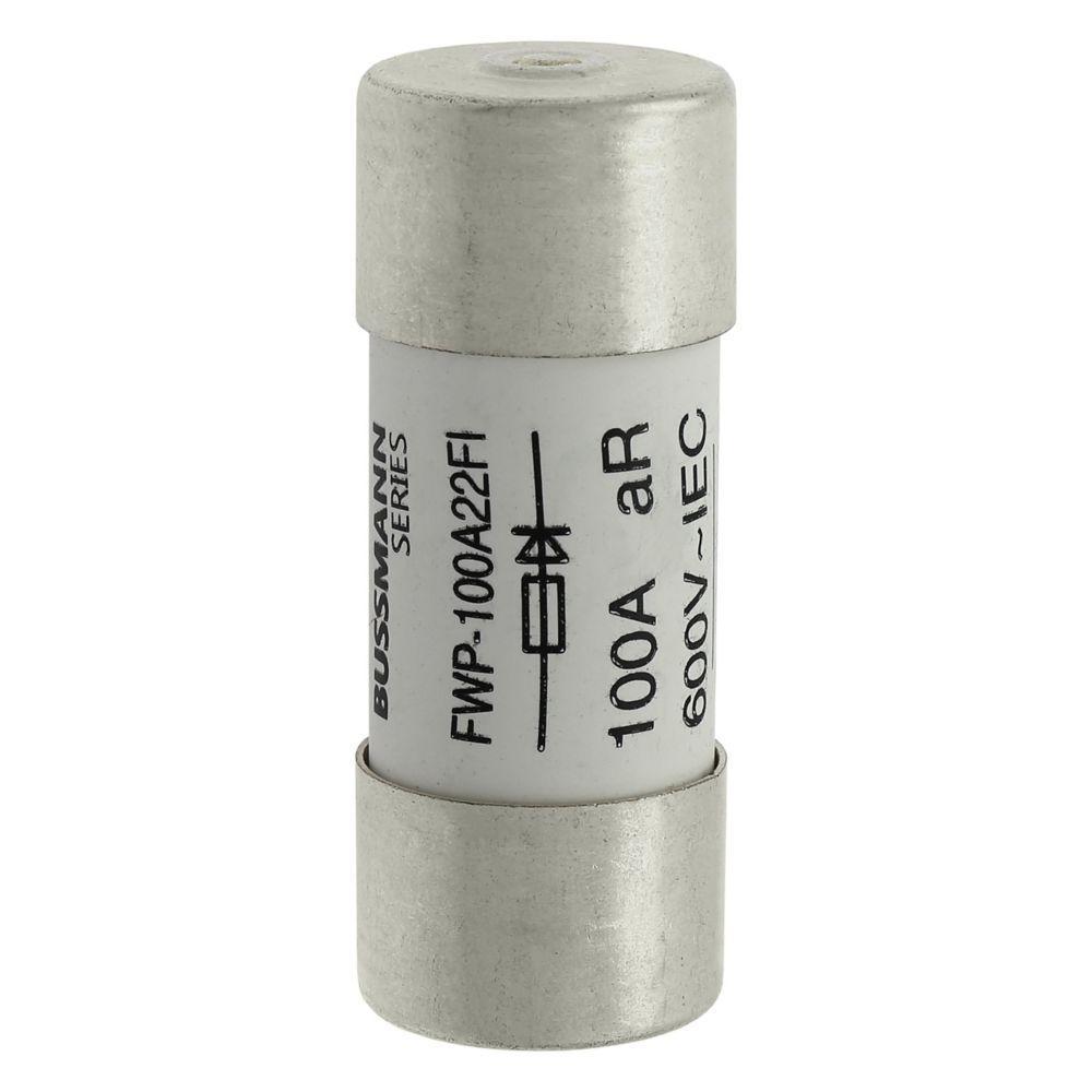 Bussmann FWP-100A22FI High Speed Fuse, 100 A, 700 V, 200 kA Interrupt, Class: aR, Cartridge Body