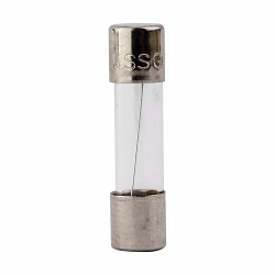 Bussmann GMC-1-R Low Breaking Medium Time Delay Fuse With Nickel Plated Brass End Caps, 1 A, 250 V AC, 35 A/10 kA Interrupt, Cylindrical Body