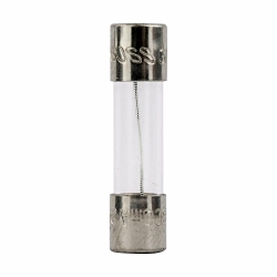 Bussmann GMC-750-R Low Breaking Medium Time Delay Fuse With Nickel Plated Brass End Caps, 750 mA, 250 V AC, 35 A/10 kA Interrupt, Cylindrical Body