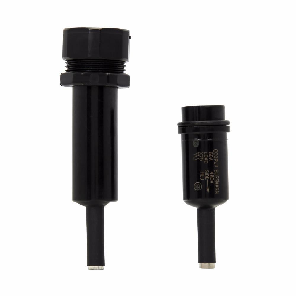 Bussmann HEJ-JJ Tron® HEJ-JJ In-line Non-Breakable Water Resistant Fuse Holder, 480 V, 35 to 60 A, 12 to 3 AWG Line/Load Wire, 1 Pole