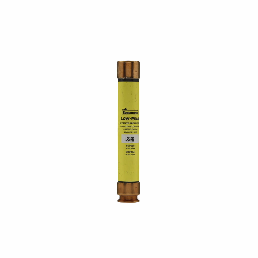 Bussmann LPSRK45SPNP LPS-RK Current Limiting Low Peak Fuse, 45 A, 600 V AC/300 V DC, 300 kAIC at 600 VAC, 100 kAIC at 300 VDC Interrupt, Class: RK1