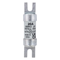 Bussmann NITD20 Low Voltage Non-Indicating Fuse Link, 550 V, 20 A, For Use With CAMster Fuse Holder, Class C/gG/gL Fuse, Ceramic
