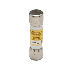 Bussmann PVM-20 PVM Fast Acting Midget Fuse, 20 A, 600 V AC, 50 kA Interrupt, Class: Midget, Cartridge Body