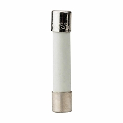 Bussmann S505-10-R High Breaking Time Delay Fuse With Nickel Plated Brass End Caps, 10 A, 250 V AC, 1.5 kA, Cylindrical Body