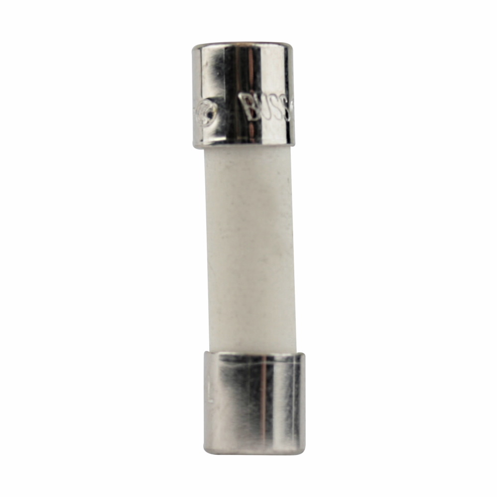 Bussmann S505-6.3-R High Breaking Time Delay Fuse With Nickel Plated Brass End Caps, 6.3 A, 250 V AC, 1.5 kA, Cylindrical Body