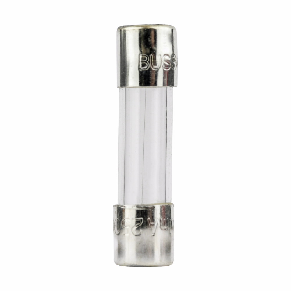 Bussmann S506-100-R High Breaking Time Delay Fuse With Nickel Plated Brass End Caps, 100 mA, 250 V AC, 35 A, Cylindrical Body