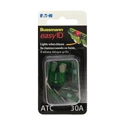 Bussmann VP/ATC-30ID easyIDTM VP/ATC-30ID ATCTM Automotive Fuse, 30 A, 32 V DC, 1 kA Interrupt
