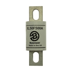 Bussmann XL50F500A XL50 Semi-Conductor High Speed Fuse, 500 A, 500 V AC/DC, Round Body
