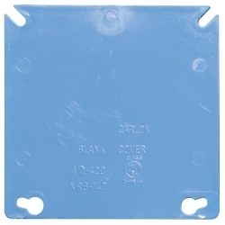 Carlon A400R-CAR Non-Metallic Blank Box Cover, 4 in L x 4 in W