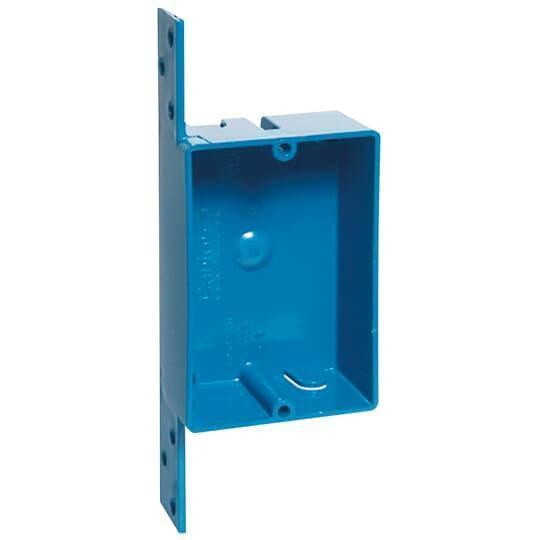 Carlon B108B-UPC New Work Outlet Box, PVC, 8 cu-in Capacity, 1 Gangs, 3-5/8 in L x 2-3/8 in W x 1-1/4 in D