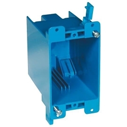 Carlon B120R Old Work Outlet Box, PVC, 20 cu-in Capacity, 1 Gangs, 4-1/8 in L x 2-15/16 in W x 3-5/8 in D