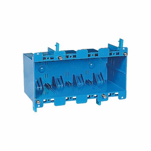 Carlon B468R Non-Metallic Old Work Outlet Box, PVC, 71 cu-in Capacity, 4 Gangs