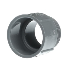 Carlon E943G Non-Metallic Terminal Adapter, 1-1/4 in, Male x Socket Thread, PVC