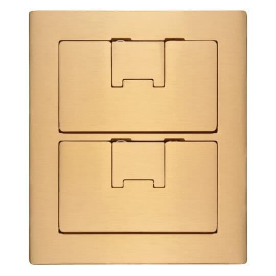 Carlon E9762BR Multi-Gang Floor Box Cover, 8-1/4 in L x 7.13 in W, Brass