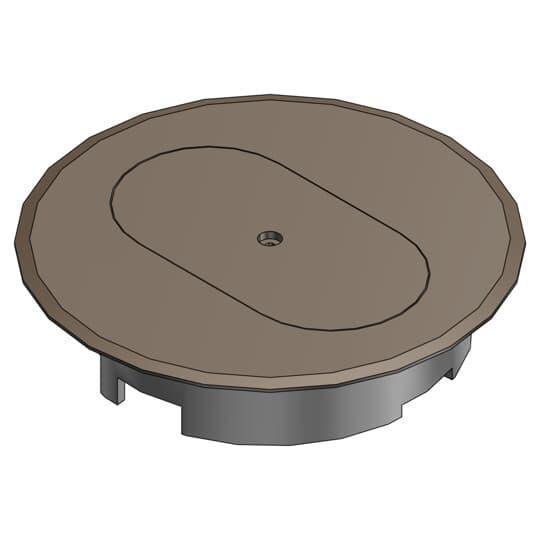 Carlon E97DSB Non-Metallic Floor Box Cover, 5.69 in Dia, Thermoplastic