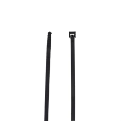 Catamount L-14-50-0-D 50 Series 1-Piece Standard Cable Tie, 14.6 in L x 0.18 in W x 0.05 in THK, Nylon/Polyamide 6.6, Black